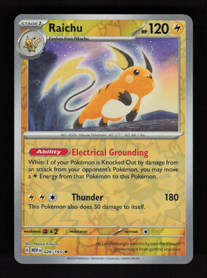 Raichu 026/165 - Reverse Holo - 151 MEW