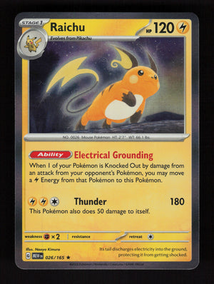 Raichu 026/165 - Holo Rare - 151 MEW