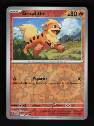 Growlithe 058/165- Reverse Holo - 151 MEW