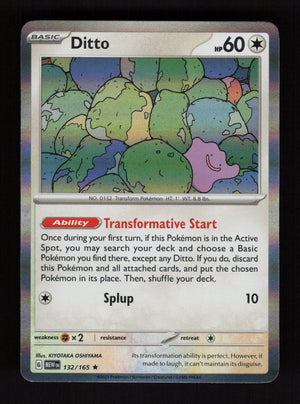 Ditto 132/165  - Holo Rare - 151 MEW