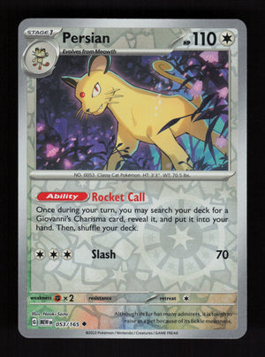 Persian 053/165 - Reverse Holo - 151 MEW