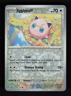 Jigglypuff 039/165 - Reverse Holo - 151 MEW