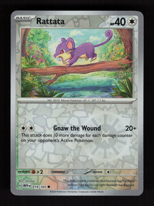 Rattata 019/165 - Reverse Holo - 151 MEW