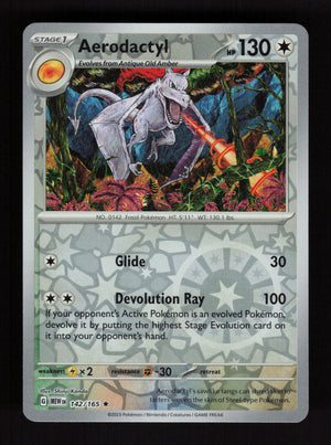 Aerodactyl 142/165 – Reverse Holo - 151 MEW