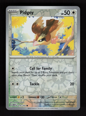 Pidgey 016/165 – Reverse Holo - 151 MEW