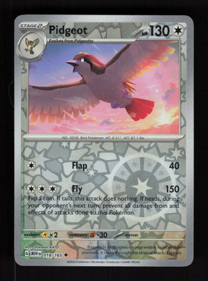 Pidgeot 018/165 – Reverse Holo - 151 MEW