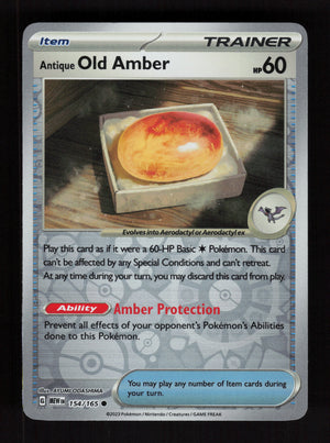 Antique Old Amber 154/165 - Reverse Holo - 151 MEW