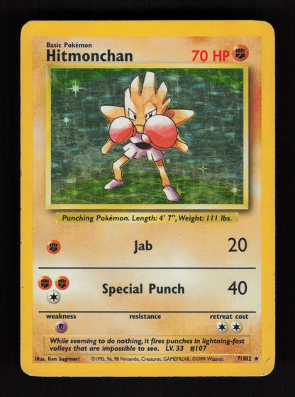 Hitmonchan 7/102 - Holo Rare - Base Set