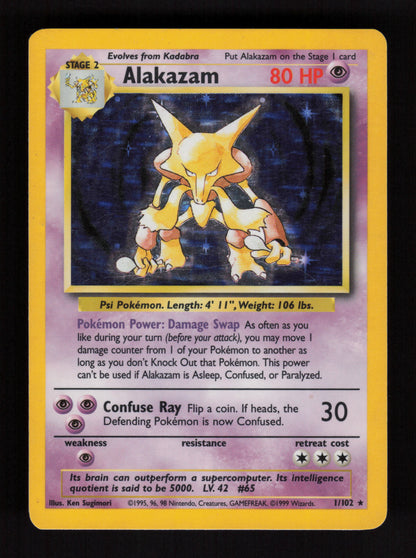 Alakazam 1/102 - Holo Rare - Base Set