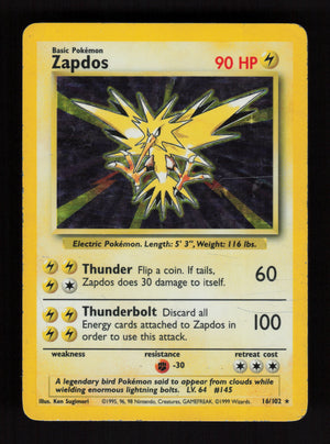 Zapdos 16/102 - Holo Rare - Base Set