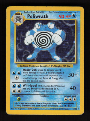 Poliwrath 13/102 - Holo Rare - Base Set