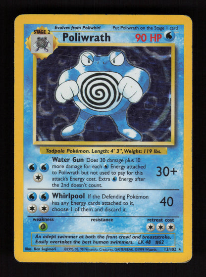 Poliwrath 13/102 - Holo Rare - Base Set