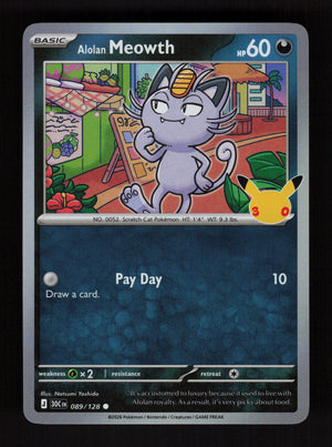 Alolan Meowth 089/128 - 30th Celebration