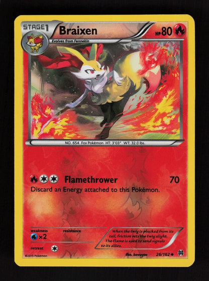 Braixen 26/162 - Reverse Holo - BREAKthrough