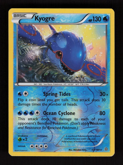 Kyogre 53/160 - Reverse Holo - Primal Clash