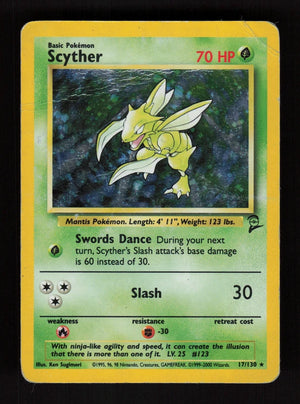 Scyther 17/130 - Holo - Base Set 2