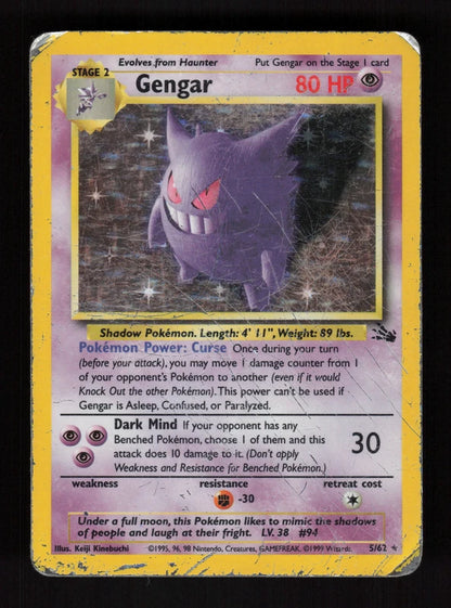 Gengar 5/62 - Holo - Fossil