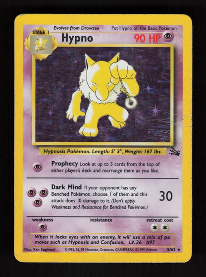 Hypno 8/62 - Holo - Fossil