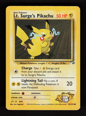 Lt. Surge's Pikachu 81/132 - Gym Heroes