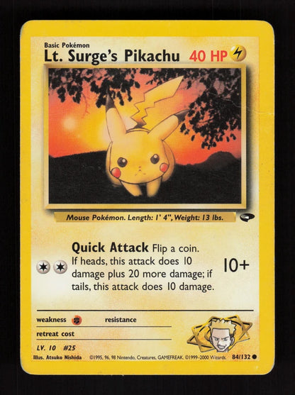 Lt. Surge's Pikachu 84/132 - Gym Challenge