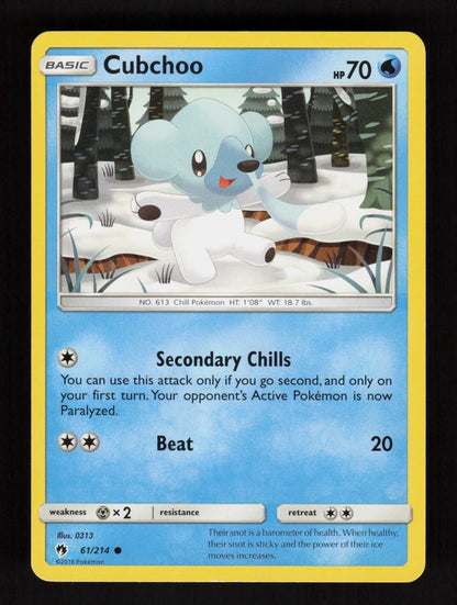 Cubchoo 61/214 - Lost Thunder