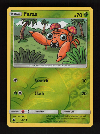 Paras 4/68 - Reverse Holo - Hidden Fates