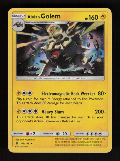 Alolan Golem 42/145 - Guardians Rising