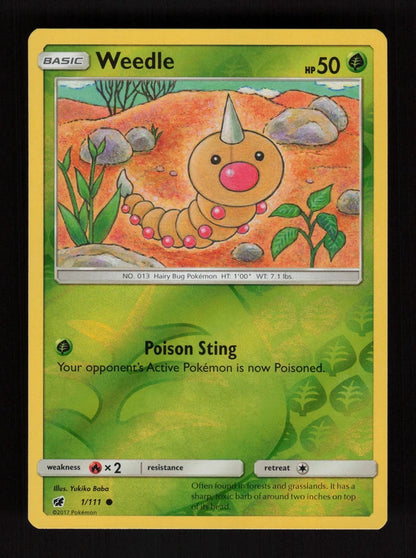Weedle 1/111 - Reverse Holo - Crimson Invasion