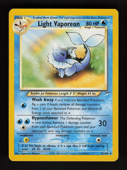 Light Vaporeon 52/105 - Neo Destiny