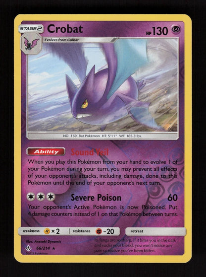 Crobat 66/214 - Reverse Holo - Unbroken Bonds