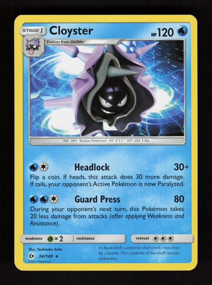 Cloyster 34/149 - Sun & Moon