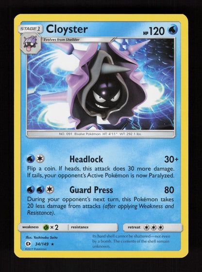 Cloyster 34/149 - Sun & Moon