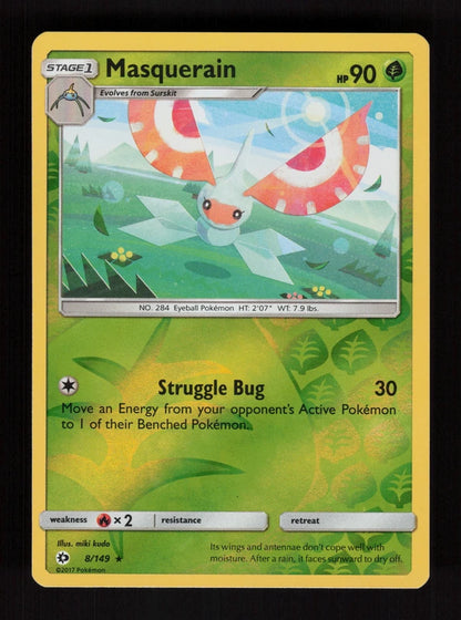 Masquerain 8/149 - Reverse Holo - Sun & Moon