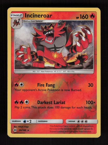 Incineroar 26/149 - Reverse Holo - Sun & Moon