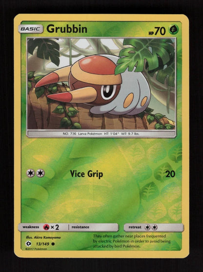 Grubbin 13/149 - Reverse Holo - Sun & Moon