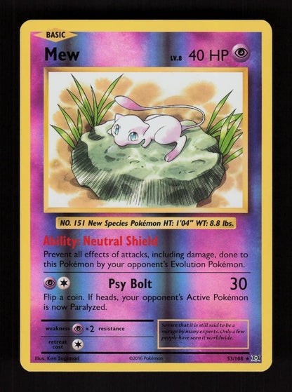 Mew 53/108 - Reverse Holo - Evolutions