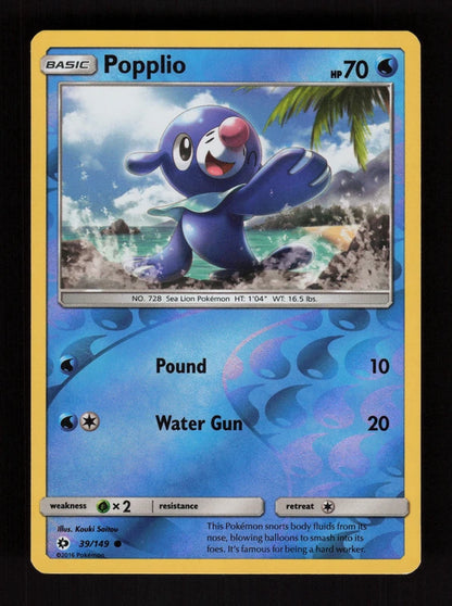 Popplio 39/149 - Reverse Holo - Sun & Moon