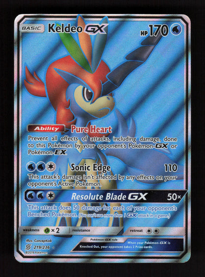 Keldeo GX 219/236 – Ultra Rare – Unified Minds