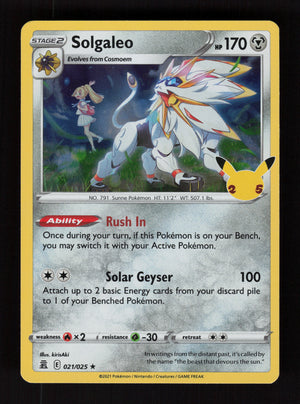 Solgaleo 021/025 - Holo Rare - Celebrations