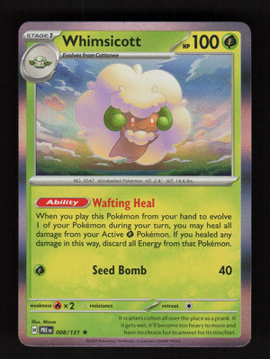 Whimsicott 008/131 - Holo Rare - Prismatic Evolutions
