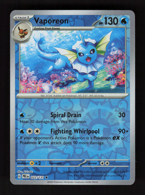 Vaporeon 22/131 - Reverse Holo - Prismatic Evolutions