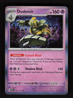Dusknoir 37/131 - Holo Rare - Prismatic Evolutions