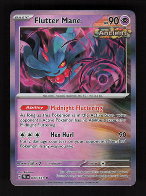 Flutter Mane Tail 43/131 - Holo Rare - Prismatic Evolutions