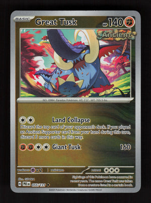 Great Tusk 055/131 - Reverse Holo - Prismatic Evolutions