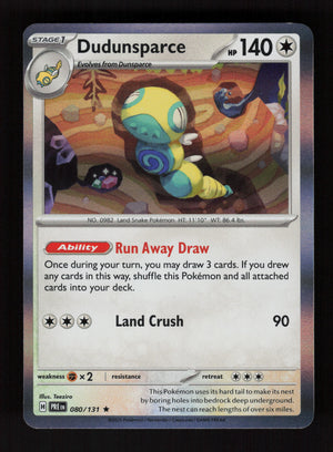 Dudunsparce 080/131 - Holo Rare - Prismatic Evolutions