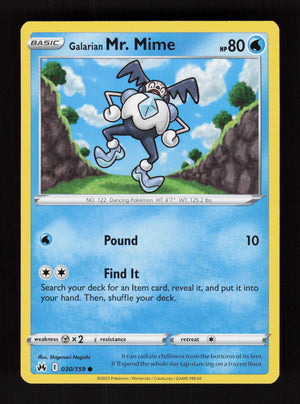 Galarian Mr. Mime 030/159 - Common - Crown Zenith