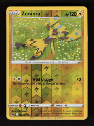 Zeraora 052/159 - Reverse Holo - Crown Zenith