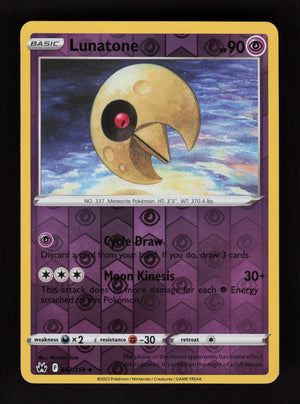 Lunatone 062/159 - Reverse Holo - Crown Zenith