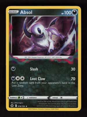 Absol 076/159 - Holo Rare - Crown Zenith