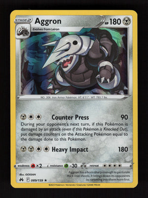 Aggron  089/159 - Holo Rare - Crown Zenith